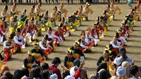 Tarian Bedoyo Putri Mojosakti yang digelar pada Majapahit Festival (Majafest) 2023 memecahkan rekor MURI dengan peserta sebanyak 506 orang.