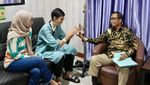 Momen Mahfud Md Jenguk Sultan Korban Kabel Menjuntai di RS Polri