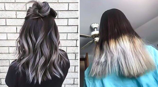 Ingin cat rambut gaya ombre balayage, tapi hasilnya justru rambutnya terlihat seperti tercelup cairan bleaching. Foto: Dok. Reddit