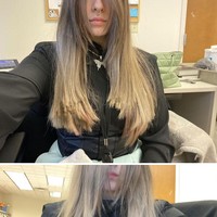 Wanita ini minta rambutnya dipotong dengan gaya layering, tapi potongannya berantakan, bukan terlihat seperti hasil karya penata rias tapi anak kecil yang bermain-main dengan gunting. Foto: Dok. Reddit