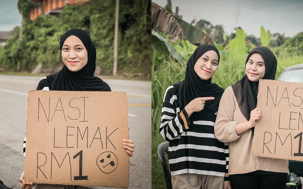 Viral! Penjual Nasi Lemak Cantik Bikin Netizen Salah Fokus