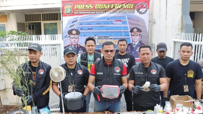 Polisi menangkap wanita yang menanam ganja hidroponik di rumahnya.