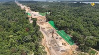 Proyek Tol ke Kawasan Inti Pusat Pemerintahan IKN kini sedang berjalan.Foto: Dok. Kementerian PUPR