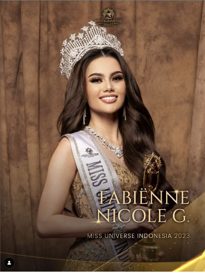 Fabienne Nicole, Pemenang Miss Universe Indonesia 2023
