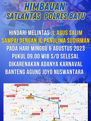 Hindari Sejumlah Jalan di Kota Batu, Ada Karnaval Bantengan Nuswantara