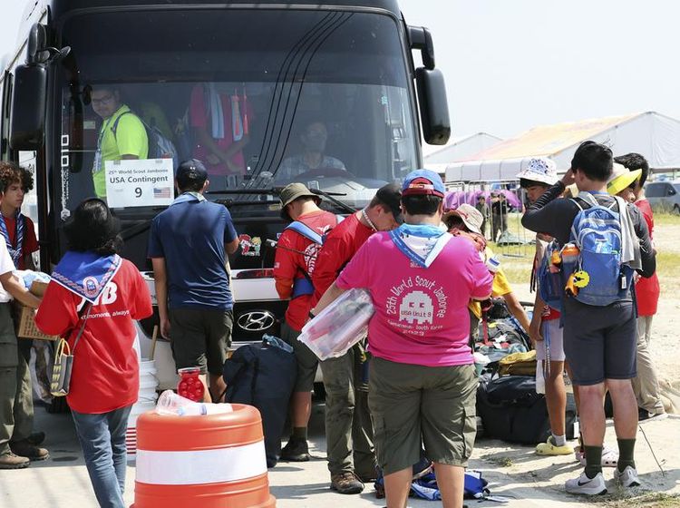 Potret Kontingen Pramuka Sejumlah Negara Tinggalkan Jambore Korsel