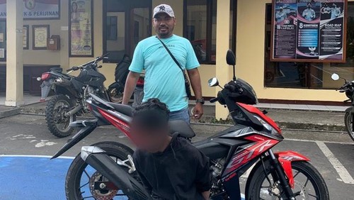 Pelaku pencurian sepeda motor dengan modus lamar kerja diamankan di Polres Manggarai.
