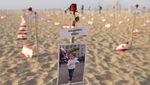 Ratusan Mawar dan Bendera Lebanon Penuhi Pantai Copacabana Brasil