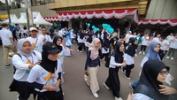 Jalan santai ini dalam rangka Milad ke-1 BSI Maslahat. Ratusan peserta turut memeriahkan kegiatan tersebut. 
