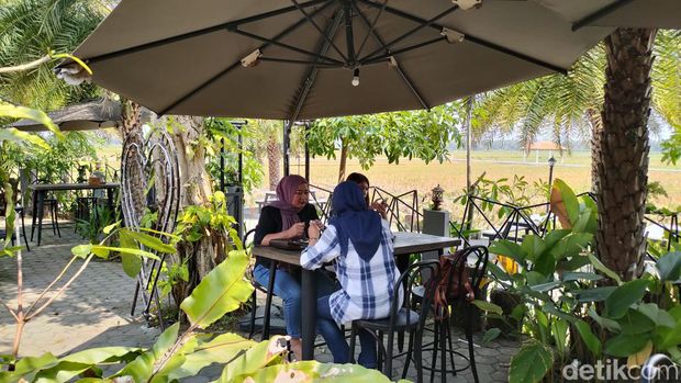 Suasana Kopi Jolotundo di Sogan, Wates, Kulon Progo, DIY, Minggu (6/8/2023).