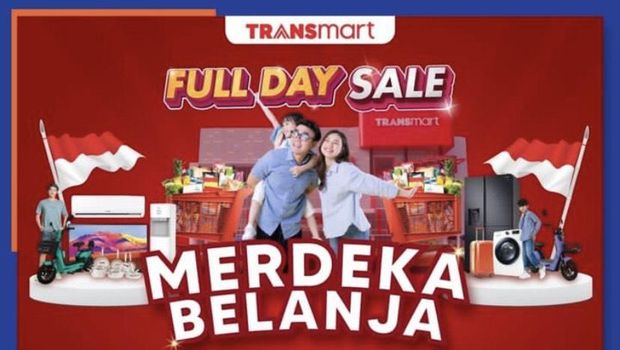 Banner Full Day Sale Transmart di Medan. (Foto: Istimewa)