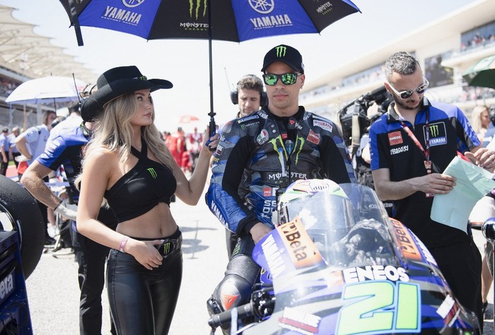 AUSTIN, TEXAS - APRIL 15: Franco Morbidelli of Italy and Monster Energy Yamaha MotoGP Team prepares to start on the grid during the MotoGP Of The Americas - Sprint on April 15, 2023 in Austin, Texas.   Mirco Lazzari gp/Getty Images/AFP (Photo by Mirco Lazzari gp / GETTY IMAGES NORTH AMERICA / Getty Images via AFP)