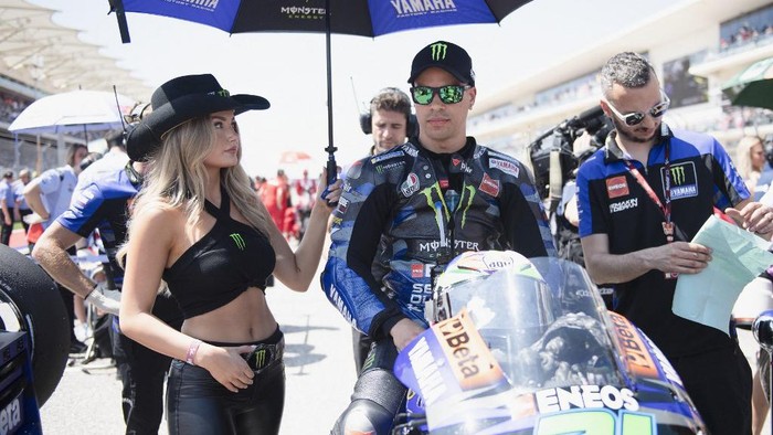 AUSTIN, TEXAS - APRIL 15: Franco Morbidelli of Italy and Monster Energy Yamaha MotoGP Team prepares to start on the grid during the MotoGP Of The Americas - Sprint on April 15, 2023 in Austin, Texas.   Mirco Lazzari gp/Getty Images/AFP (Photo by Mirco Lazzari gp / GETTY IMAGES NORTH AMERICA / Getty Images via AFP)