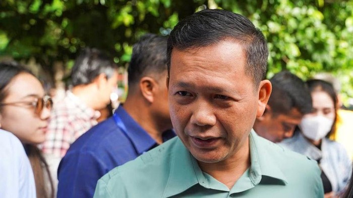 Hun Manet, son of Cambodias Prime Minister Hun Sen is seen at a polling station on the day of Cambodias general election, in Phnom Penh, Cambodia, July 23, 2023. REUTERS/Cindy Liu/File Photo