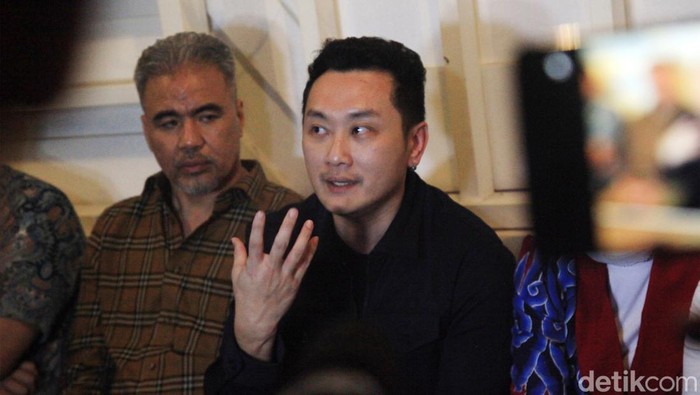 Miss Universe Indonesia menggelar konferensi pers di Jakarta, Senin (7/8/2023).