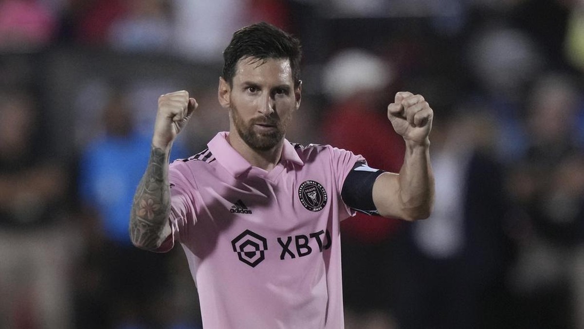 Lionel Messi bikin gol lagi untuk Inter Miami. Foto: AP/LM Otero