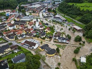 Potret Udara Banjir di Slovenia