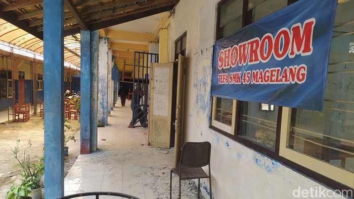 Ruang kelas SMK 45 Magelang yang disewa kampus Untidar. Foto diambil Senin (7/8/2023).