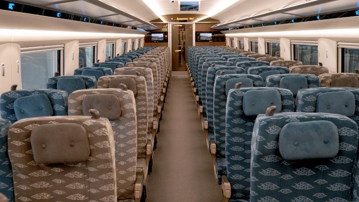 Tampilan dalam Kereta Cepat Jakarta-Bandung