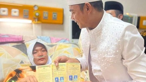 Serka Ceni Hidayat dan Ira Kurniawati menikah di RSUD Bima pada Minggu pagi (6/8/2023).