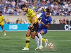 Christopher Nkunku alami cedera lutut pada sesi pramusim. Penyerang baru Chelsea itu diyakini baru akan sembuh pada November mendatang (Reuters)