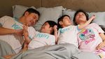 Ultah ke-40, Sandra Dewi Perlihatkan Pose Tidur dengan Suami dan Anak