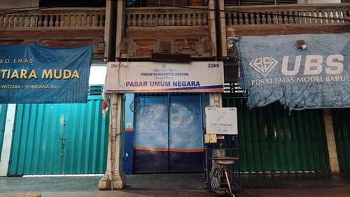 Suasana Pasar Umum Negara di Kelurahan Pendem, Kecamatan Jembrana, Kabupaten Jembrana, Bali, Selasa sore (8/8/2023). (I Putu Adi Budiastrawan/detikBali)