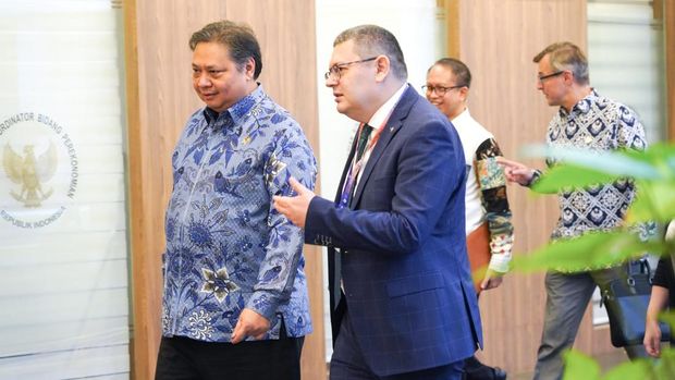Bertemu First Vice Chairman of Parliament Ukraine, Menko Airlangga Bahas Komitmen Indonesia Menjaga Perdamaian Dunia. (Dok Kemenko Perekonomian)