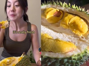 Cicip Durian Pertama Kali, Bule Amerika Ini Kepincut Rasanya