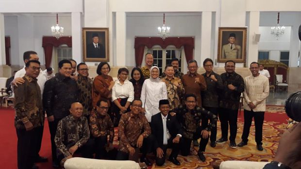 Jajaran menteri Jokowi hadiri Sidang Kabinet Paripurna