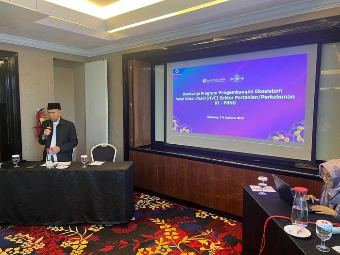 PBNU gandeng BI gelar Workshop Pengembangan Ekosistem Halal Value Chain (HVC), 6-9 Agustus 2023.