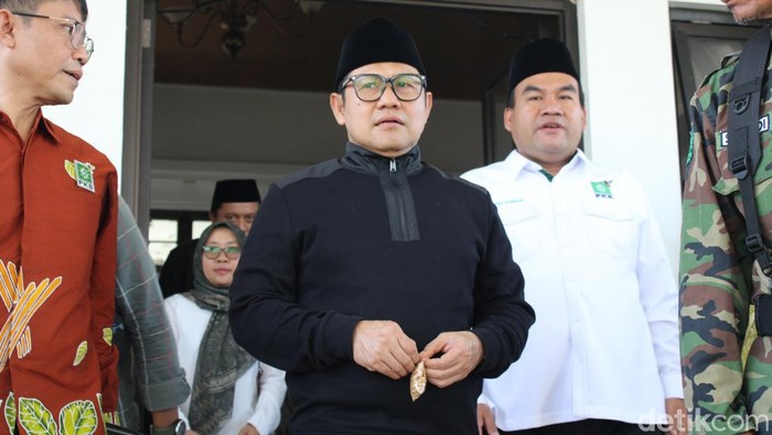 Ketua Umum PKB Muhaimin Iskandar saat di Blora, Rabu (9/8/2023).