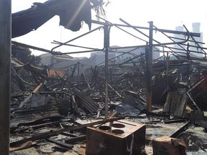 Sudah Padam, Begini Kondisi Pasar Kambing Tanah Abang Usai Kebakaran
