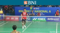 Ubed, unggulan kedua, mengatasi lawannya dua gim langsung 21-14, 21-8. Foto: Yanu Arifin/detikcom