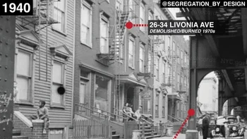 Livonua Ave dan Amboy Street 1940 vs 2019. Foto: Reddit