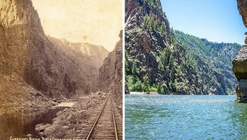 Black Canyon, Colorado, 1880-an vs. 2023 Foto: Reddit