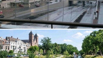 Biasanya sungai menjadi jalan, karenanya perubahan ini begitu mencengangkan. Ini di Utrecht, Belanda tahun 1980 vs 2022. Foto: Reddit 