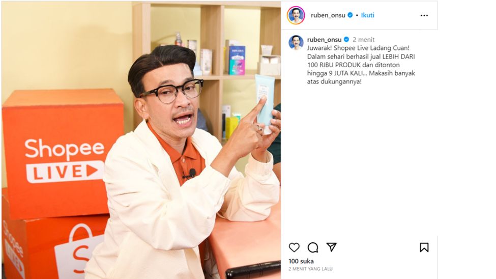 Postingan Instagram Ruben Onsu