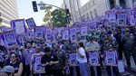 Ribuan Buruh Los Angeles Mogok Kerja Tuntut Keadilan