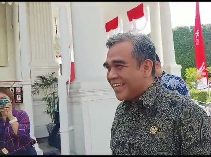Sekjen Gerindra Ahmad Muzani di Istana (Marlinda-detikcom)