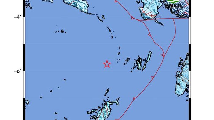 Gempa Bumi di Maluku Tenggara M 5,9.