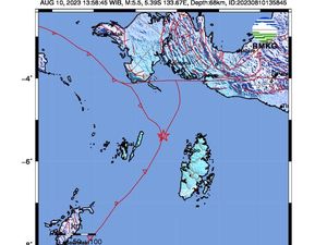 Gempa Terkini M 5,5 Guncang Kepulauan Aru Maluku, Terasa Kuat di Dobo