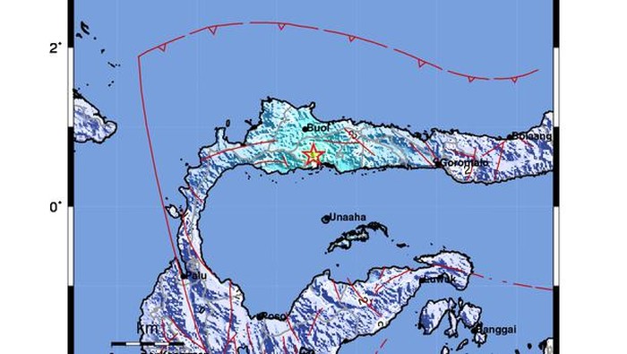 Gempa M 5,3 mengguncang Buol, Sulteng.