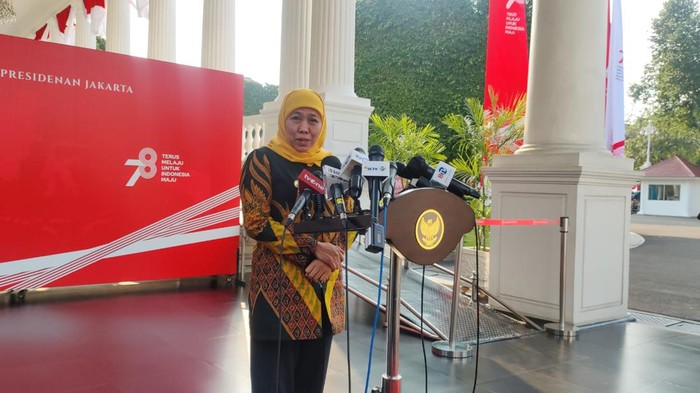 Gubernur Jatim Khofifah (Marlinda-detikcom)
