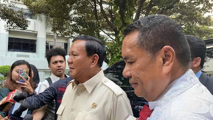 Hotman Paris temui Prabowo di Kemhan (Wilda-detikcom)