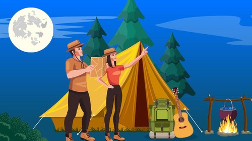 Ilustrasi Camping