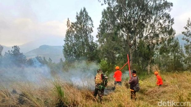 kebakaran hutan dan lahan kawasan Kawah Wurung Ijen