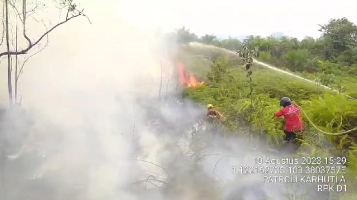 Kebakaran lahan di Kabupaten Tanjabbar, Jambi. (Foto: Istimewa)