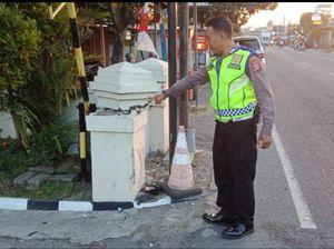 Brak! Pemotor Tewas Usai Tabrak Pagar Polsek Galur Kulon Progo