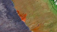 Citra satelit menunjukkan kebakaran hutan di Maui, Hawaii, Selasa (8/8/2023). European Union/Copernicus Sentinel-2/Handout via Reuters.  